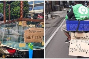 10 Tulisan lucu di belakang motor ojek online ini bikin ngakak