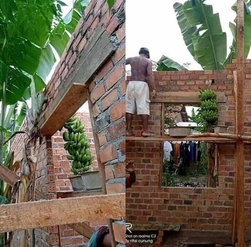 10 Aksi kocak tukang bangunan renovasi rumah ini bikin geleng kepala