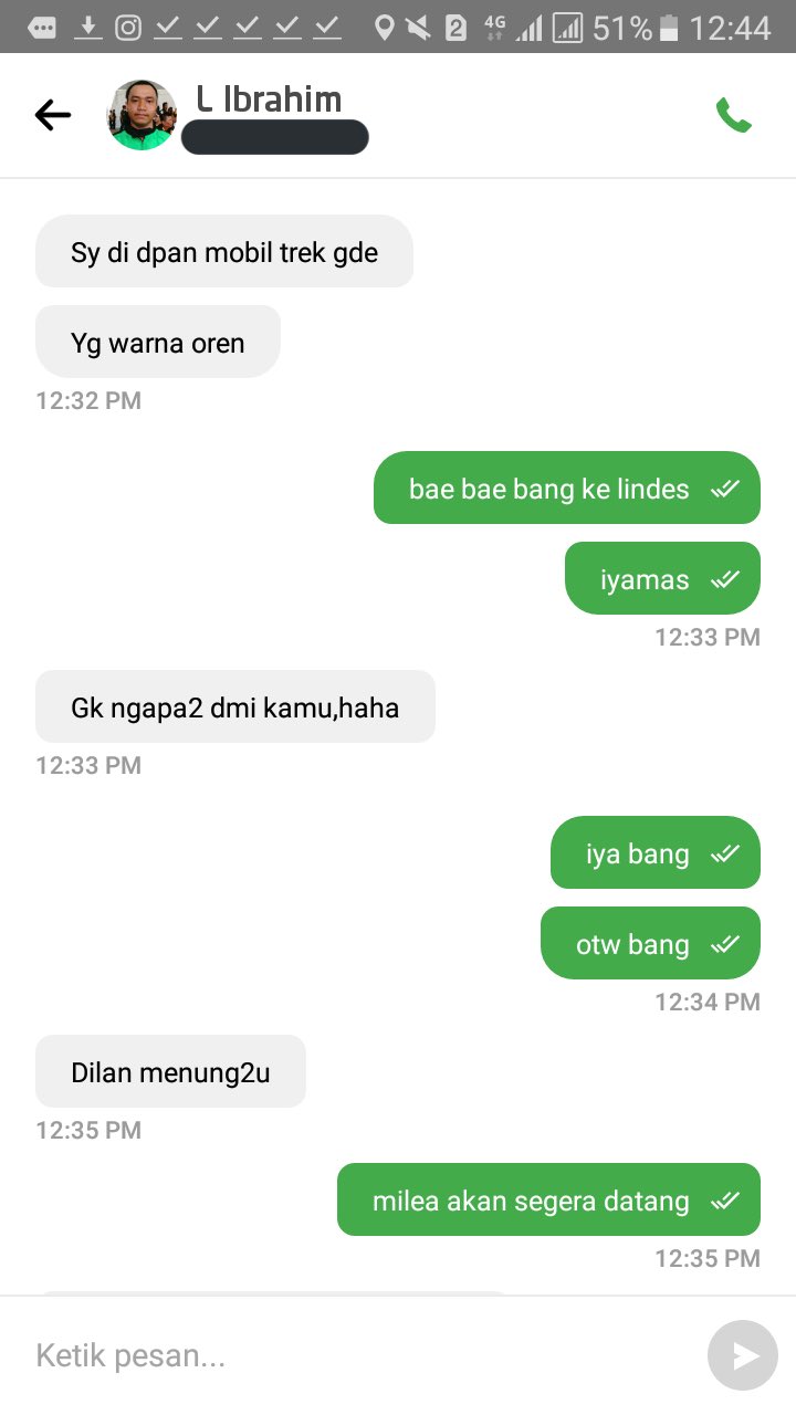 10 Chat penuh canda ojek online & customer, bikin nyengir di jalan
