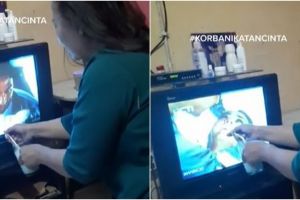 Viral seorang ibu histeris lihat adegan sinetron Ikatan Cinta, kocak