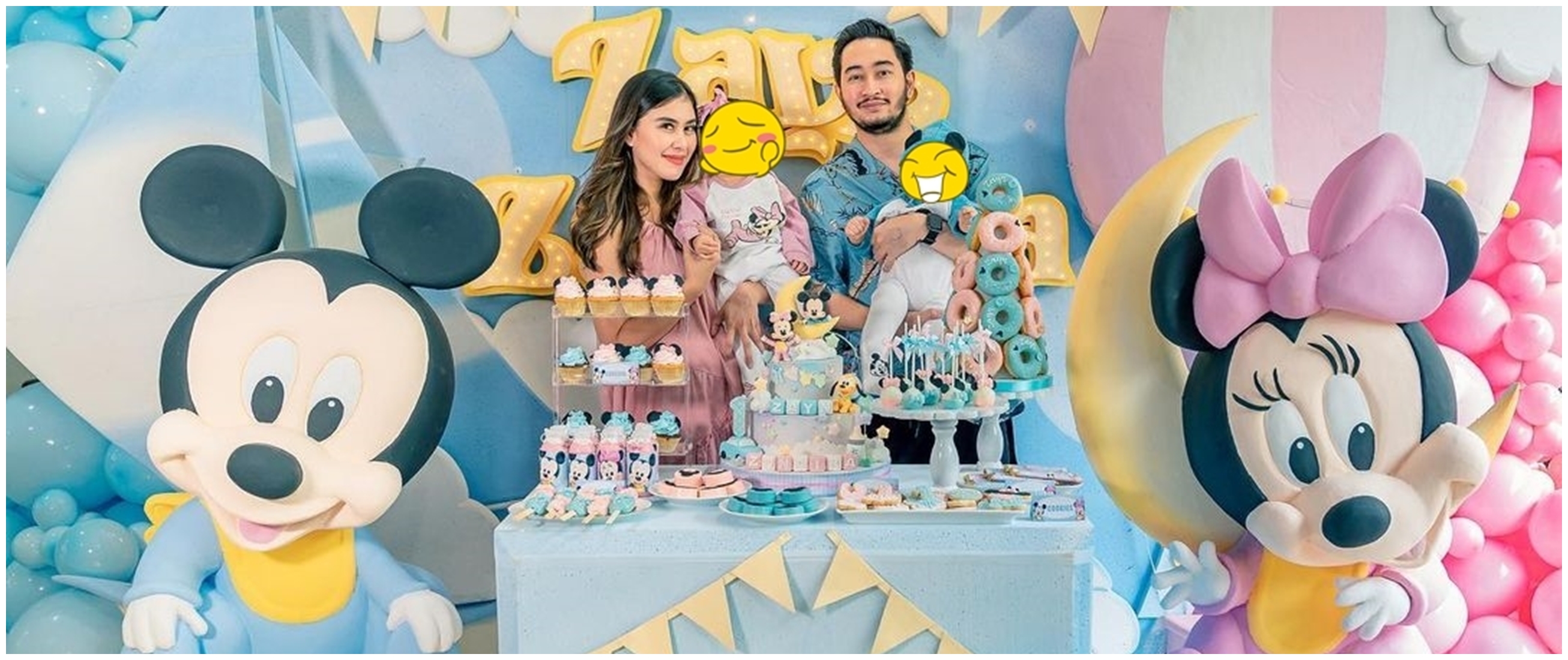 10 Momen Syahnaz Sadiqah rayakan ultah anak kembarnya ke-1, meriah