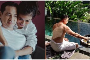 5 Gaya seleb 90-an di kolam renang bareng pasangan, mesra abis