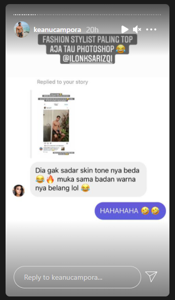 Aliff Alli kepergok edit foto pakai badan atletis Keanu Campora