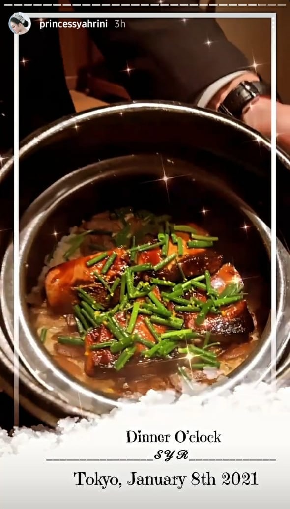 10 Potret menu private dinner Syahrini di Jepang, serba mewah