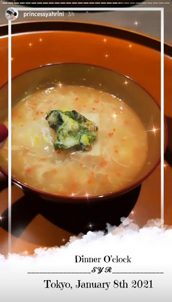 10 Potret menu private dinner Syahrini di Jepang, serba mewah