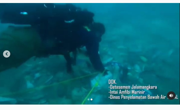 Viral video penampakan puing-puing Sriwijaya Air SJ 182 di dasar laut