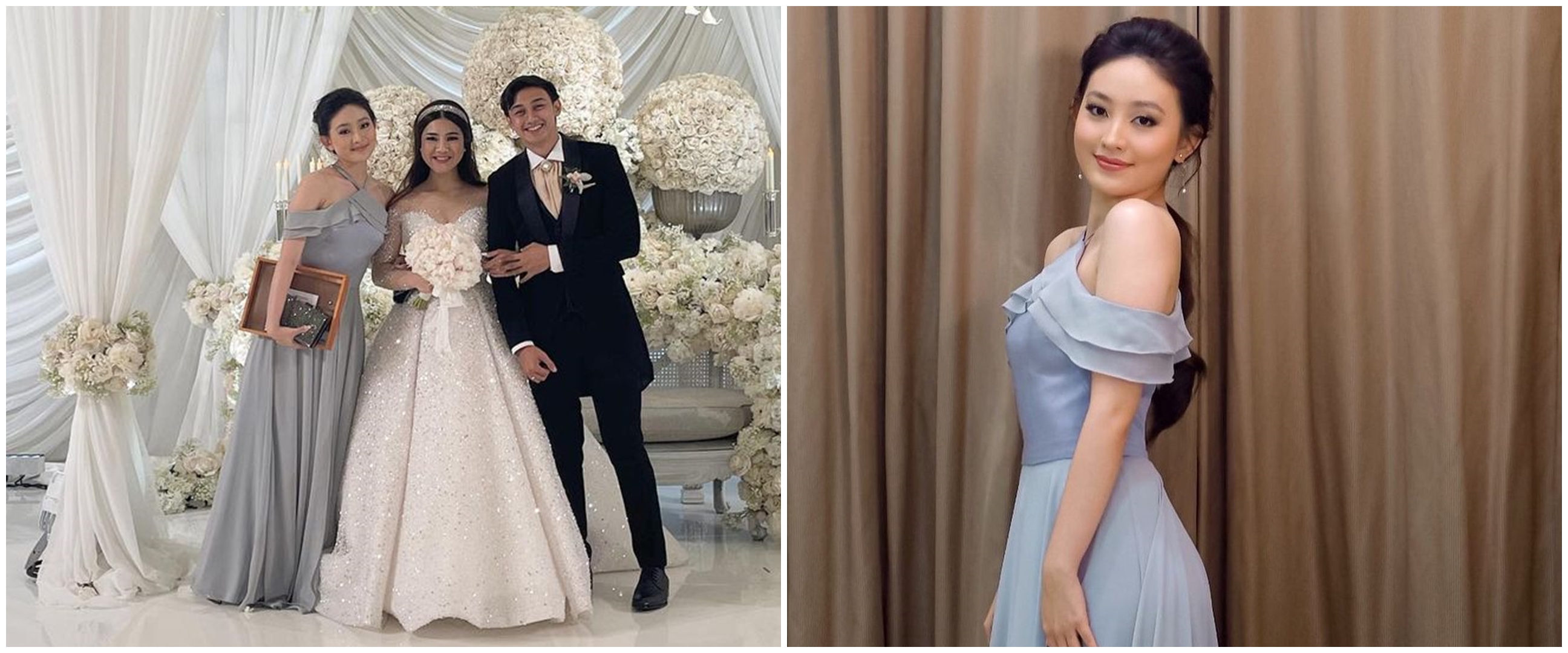 7 Gaya Natasha Wilona di pertunangan dan pernikahan Felicya, memesona