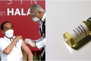 Momen Jokowi disuntik vaksin Covid-19 Sinovac