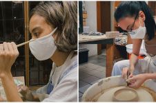 10 Momen Sophia Latjuba dan Eva Celia buat tembikar, jadi hobi baru
