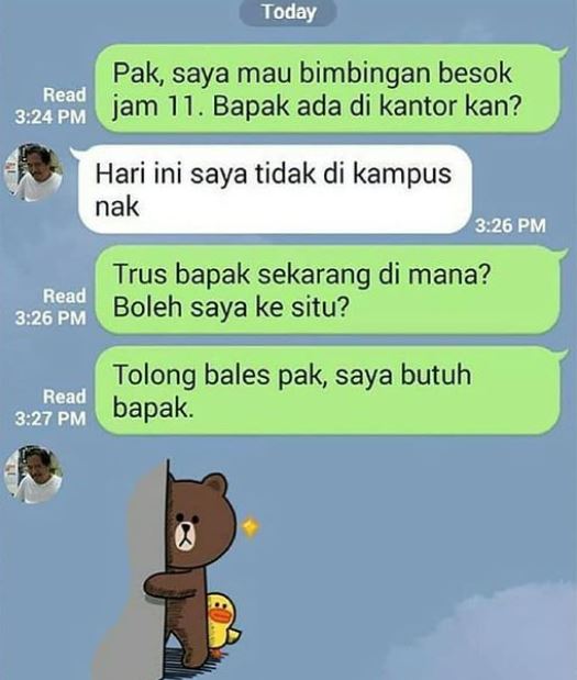 10 Balasan chat dosen ke mahasiswa ini absurd & bikin senyum kecut