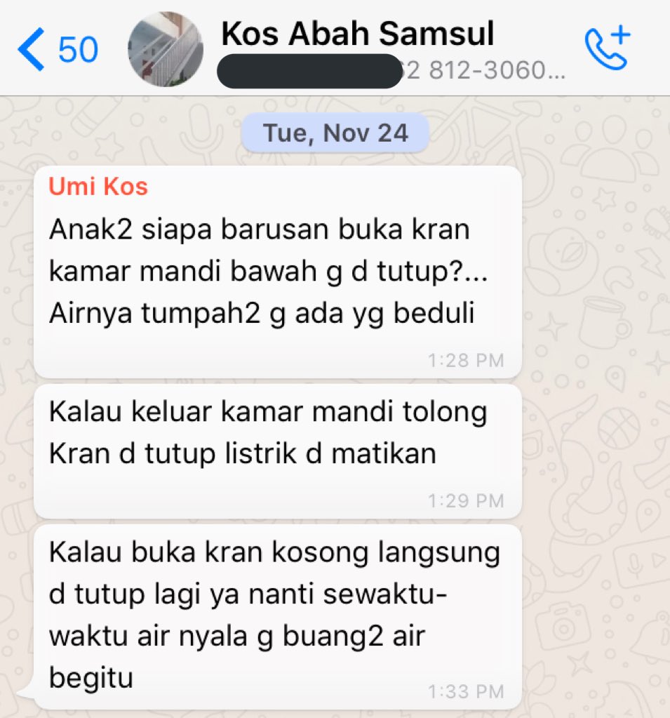 11 Chat lucu pertanyaan dari ibu kos ini bikin senyum bingung