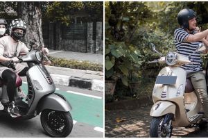 Gaya pemotretan 6 seleb naik Vespa ini kece dan sweet abis
