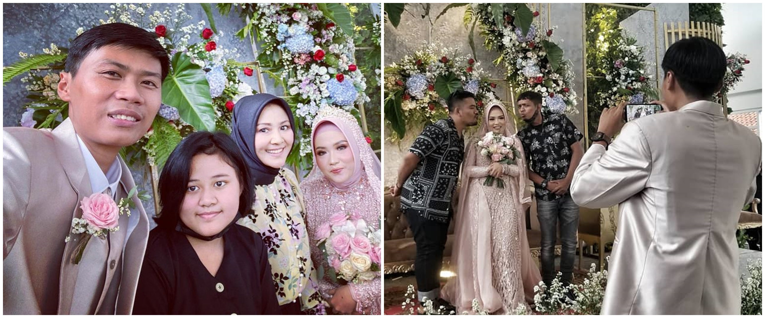 10 Potret pernikahan Ade Herman 'Deden TOP' dan Dini Meilani