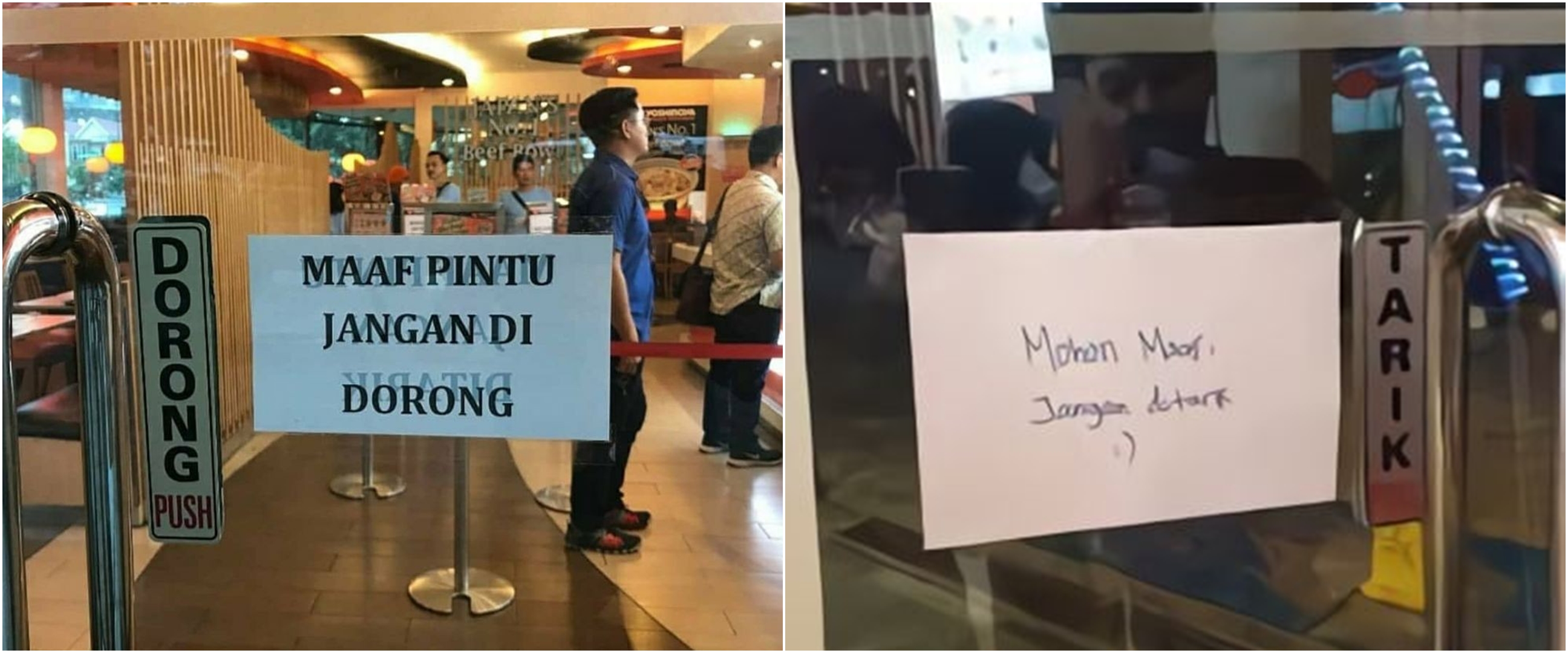 10 Instruksi yang tertempel di pintu ini bikin mikir dua kali