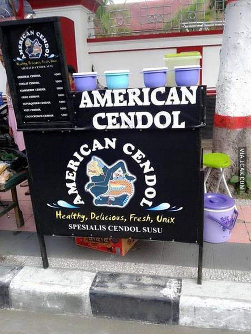 10 Cara lucu promosi es cendol dan dawet, bikin pembeli auto senyum