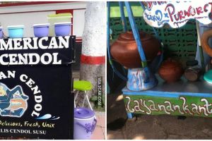 10 Cara lucu promosi es cendol dan dawet, bikin pembeli auto senyum