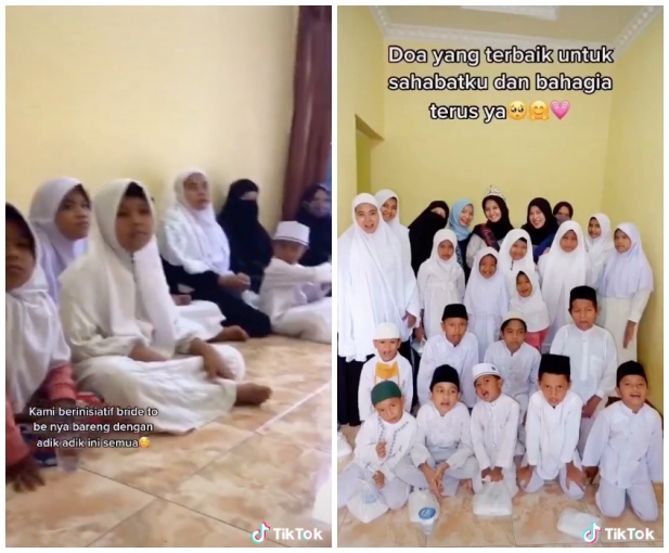 Aksi cewek rayakan bridal shower bareng anak yatim ini bikin salut