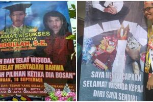10 Spanduk lucu selamat wisuda ini bikin mahasiswa senyum ceria