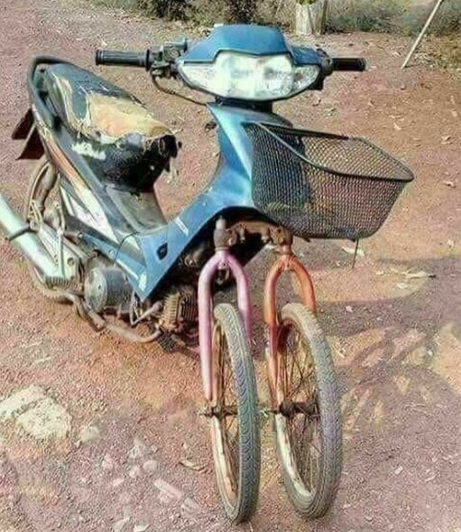 10 Modifikasi motor gunakan sparepart sepeda, bikin terheran-heran