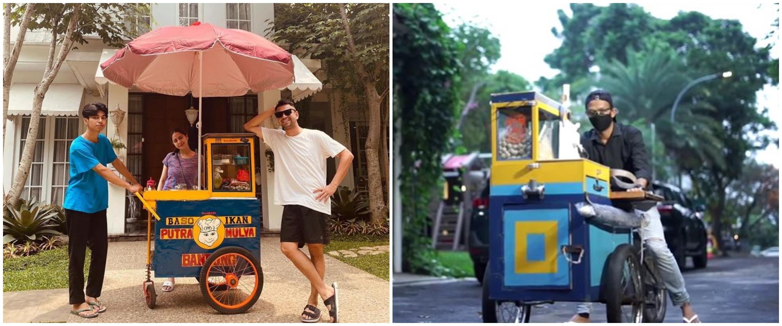 8 Potret gerobak baru bakso ikan ayah Dimas Ahmad, sampai nangis haru