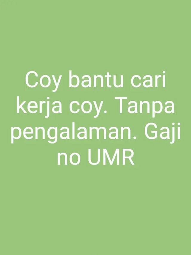 10 Status WhatsApp lucu cari kerja ini bikin tepuk jidat