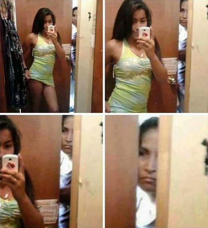 20 Potret orang mirror selfie ini bikin lihat dua kali