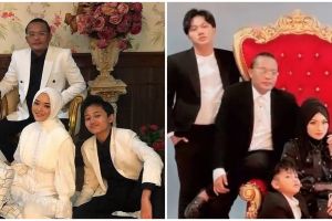 10 Momen pemotretan keluarga Sule dengan tema hitam putih, elegan