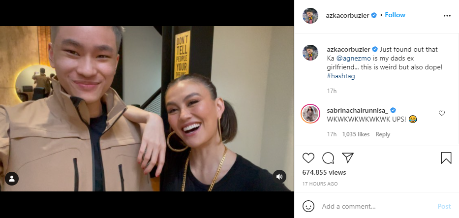 Azka Corbuzier ketemu Agnez Mo, ngobrol kisah asmara Deddy Corbuzier