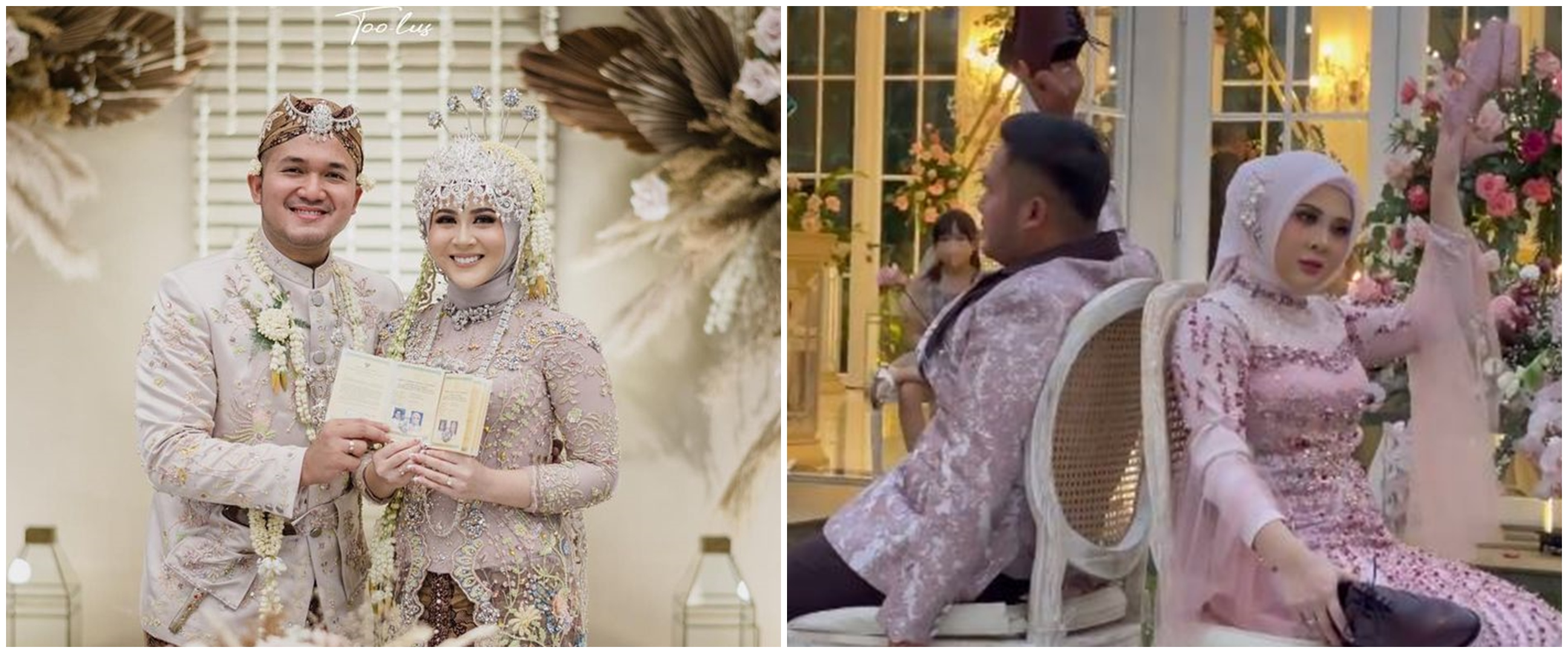 10 Potret resepsi pernikahan Kesha Ratuliu dan Adhi Permana, meriah