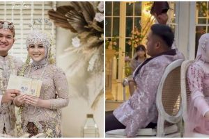 10 Potret resepsi pernikahan Kesha Ratuliu dan Adhi Permana, meriah