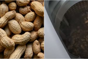 Aksi wanita cuci kacang tanah dengan mesin cuci, bikin geleng kepala