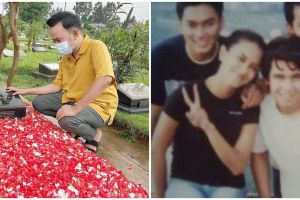 8 Momen Ruben Onsu ziarah ke makam Olga Syahputra, penuh haru
