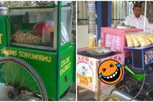12 Tulisan lucu di gerobak cilok, bikin customer nyengir pas jajan