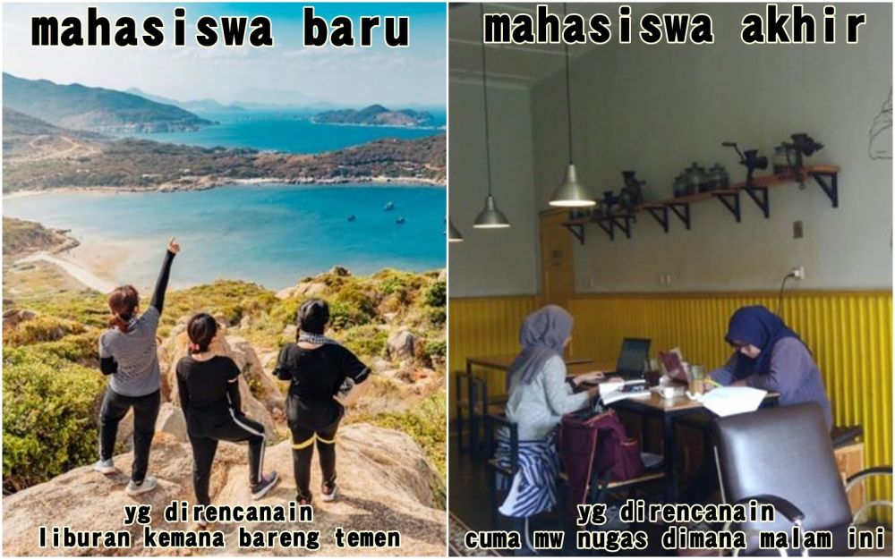 10 Meme lucu beda mahasiswa baru & mahasiswa akhir, bikin senyum getir