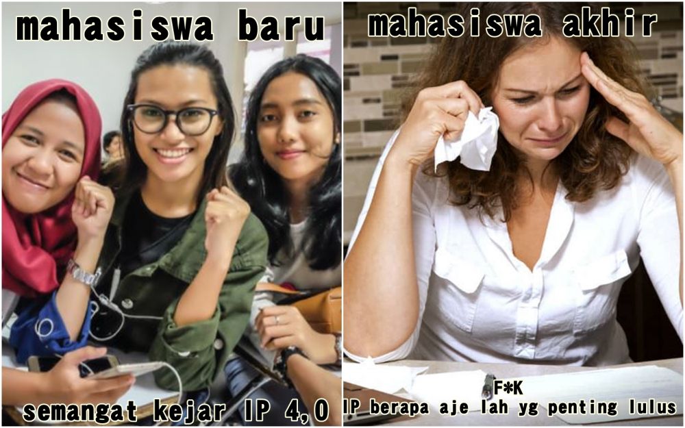 10 Meme lucu beda mahasiswa baru & mahasiswa akhir, bikin senyum getir