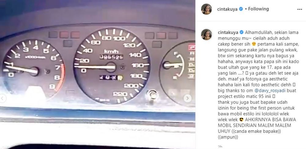 Ultah ke-17, intip kado spesial Cinta Kuya dari Uya Kuya