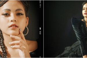 7 Gaya pemotretan Putri D'Academy bertema Woman In Black, memesona
