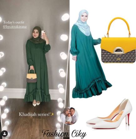 10 Taksiran harga fashion item Citra Kirana, bros hijabnya Rp 10 juta
