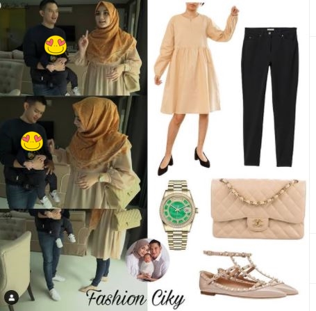 10 Taksiran harga fashion item Citra Kirana, bros hijabnya Rp 10 juta