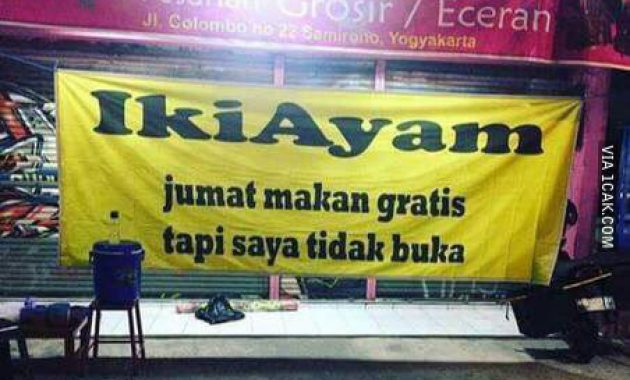 13 Promo makanan gratis ini lucunya bikin senyum dan garuk kepala