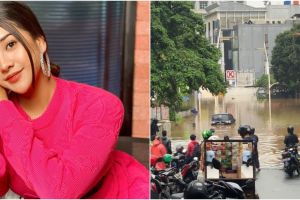 Cerita Anya Geraldine terjebak banjir, terpaksa mengungsi ke hotel