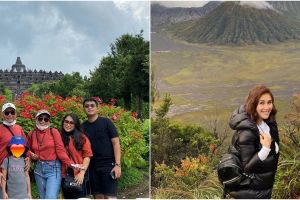 10 Momen Ayu Ting Ting liburan di Magelang dan Bromo, boyong keluarga