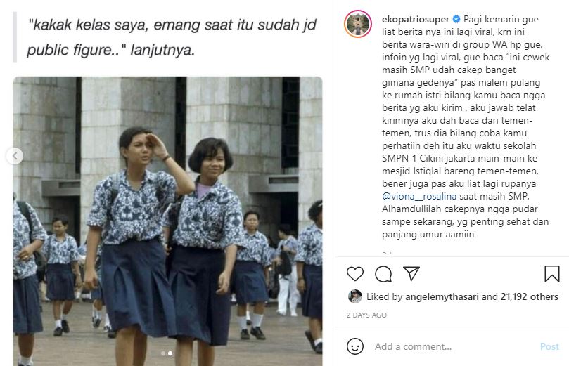 Viral foto siswi SMP di Masjid Istiqlal, kini jadi istri komedian top