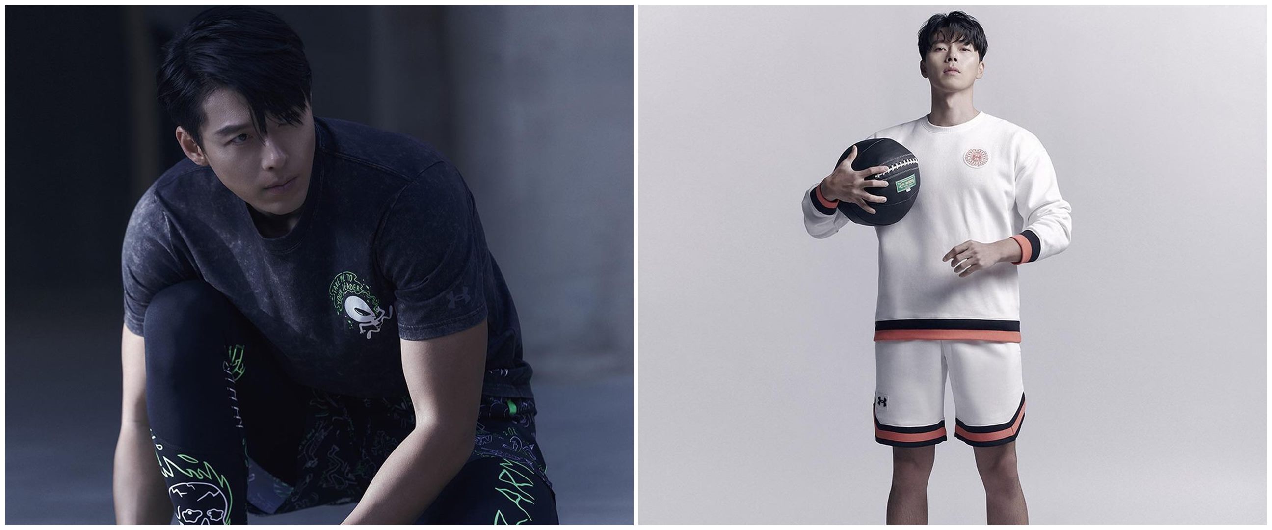 7 Gaya pemotretan Hyun Bin pakai baju olahraga, bak atlet profesional