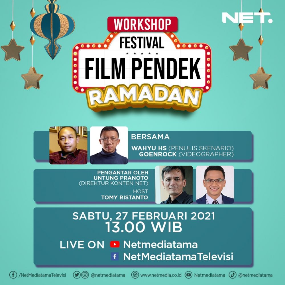 NET gelar virtual workshop film pendek dan stand up comedy, bakal seru