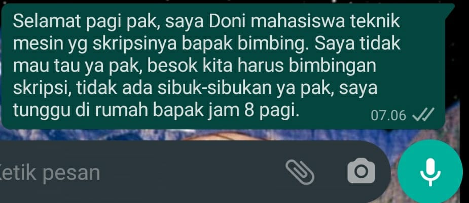 8 Chat mahasiswa ke dosen ini ngawurnya bak uji nyali
