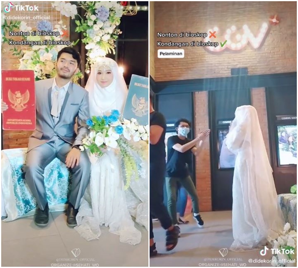 Antimainstream, pasangan ini gelar pesta pernikahan di bioskop