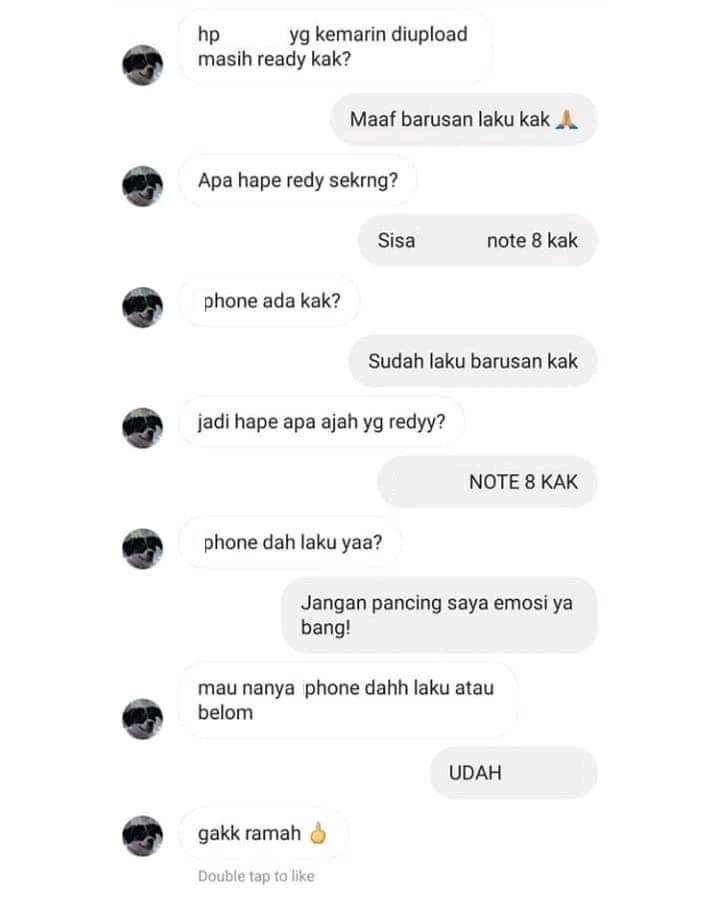 10 Chat lucu tanya jawab di online shop, endingnya bikin seller emosi