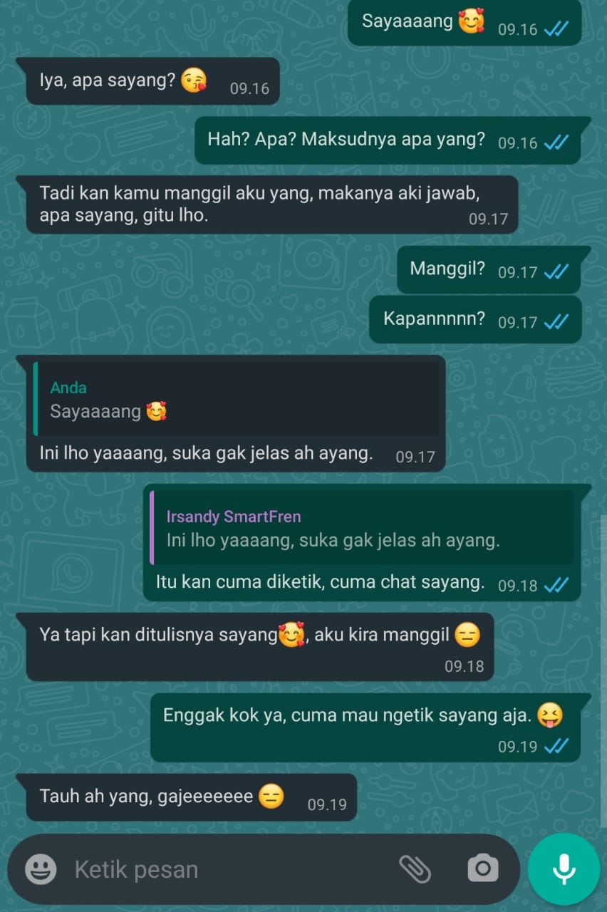 8 Chat iseng ala orang pacaran ini bikin jomblo gigit jari