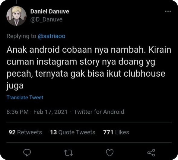 10 Curhatan lucu pengguna Android soal Clubhouse ini bikin nyengir